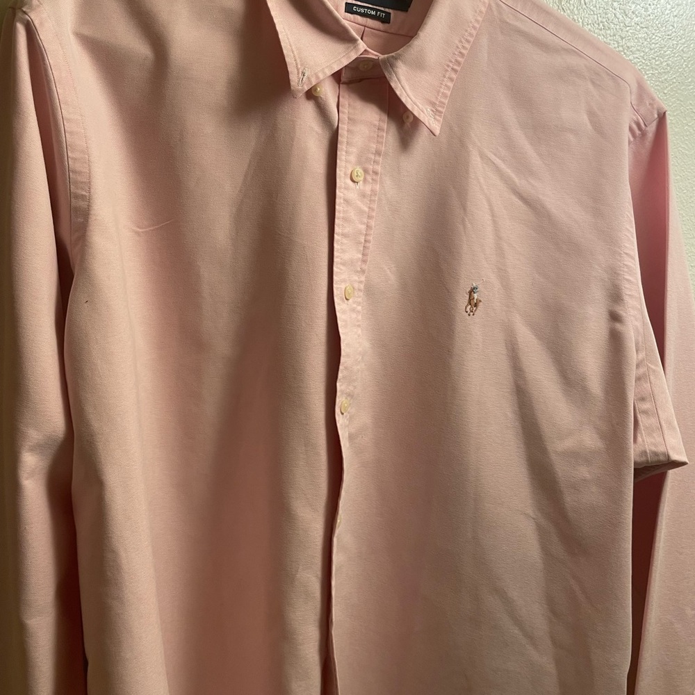 Mens Ralph Lauren custom fit traditional Oxford long sleeve shirt .Rare find xxl